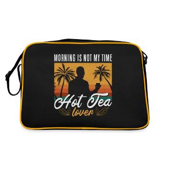 Hot Tea Lover Morning Is Not My Time I'm Tea Lover - Retro Bag - black/gold - Back