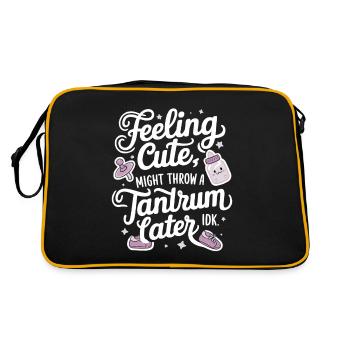 Feeling Cute, Might Throw A Tantrum Later, Idk 31 - Retro Bag - black/gold - Back