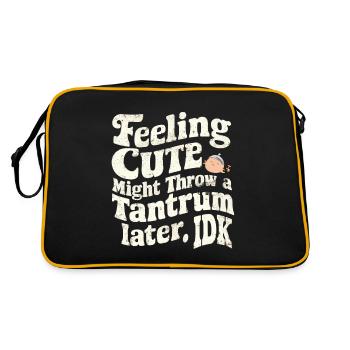Feeling Cute, Might Throw A Tantrum Later, Idk 29 - Retro Bag - black/gold - Back