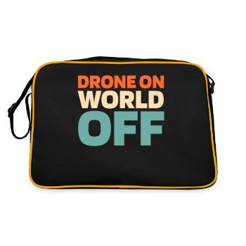 Drone Quadcopter Drone On World Off - Retro Bag - black/gold - Back