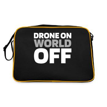 Drohne Quadrocopter Drone On World Off - Retro Tasche - Schwarz/Gold - Hinten