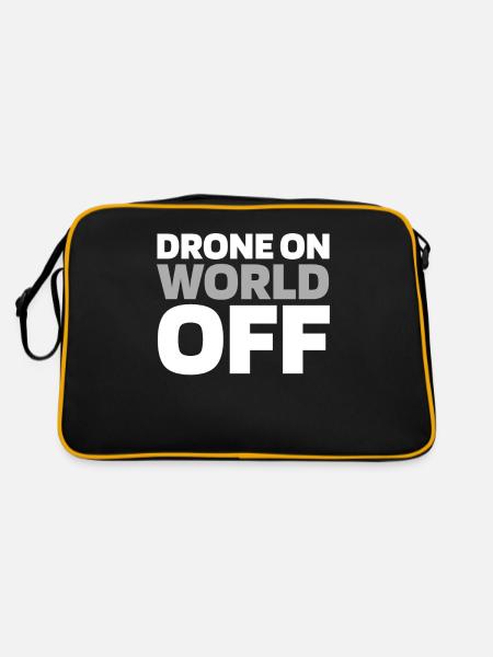 Drone Quadcopter Drone On World Off - Retro Bag - black/gold - Back