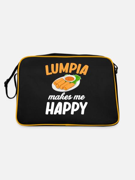 Lumpia me rend heureux Pinoy Shanghai Adobo - Sac Retro - noir/or - Dos
