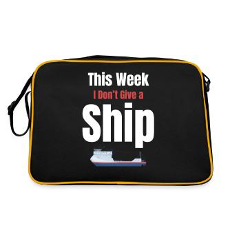 Diese Woche Gebe Ich Nicht Einem Schiffskapitän - Retro Tasche - Schwarz/Gold - Hinten