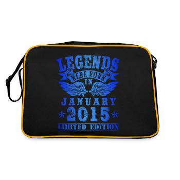 Les légendes sont nées le jour de l'anniversaire de janvier 2015 - Sac Retro - noir/or - Dos