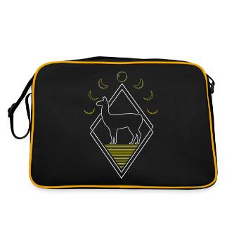 Lama Lama Abstrait Phases de Lune - Sac Retro - noir/or - Dos