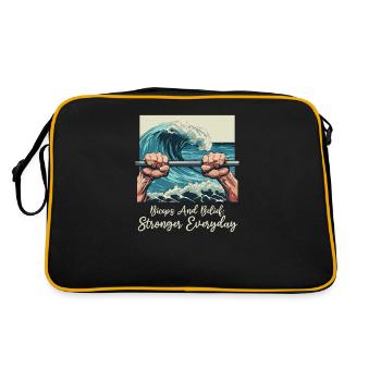 Flexing Biceps Biceps & Belief: Stronger Every Day - Retro Bag - black/gold - Back