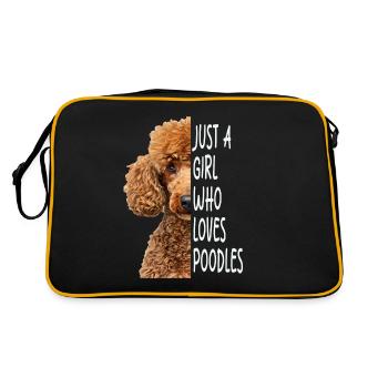Cadeau Poodle Girl - Sac Retro - noir/or - Dos