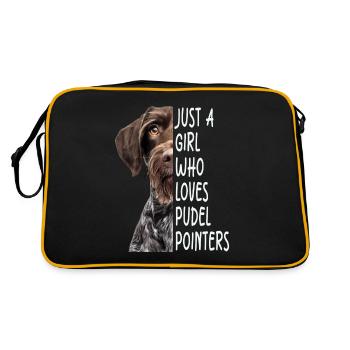 Caniche Pointer Girl Cadeau - Sac Retro - noir/or - Dos