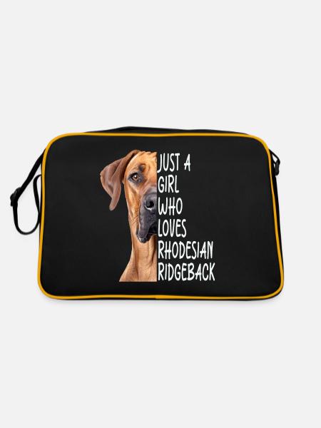 Ridgeback Rhodesian Gift - Retro Bag - black/gold - Back