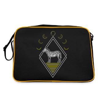 Zebra Abstrait Phases de Lune - Sac Retro - noir/or - Dos
