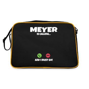 Meyer is calling calls gift idea - Retro Bag - black/gold - Back