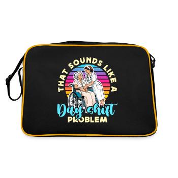 Geriatric Nurse That Sounds Like A Day Nursing - Retro Bag - black/gold - Back