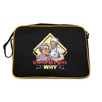 Geriatric Nurse Remember Your Why Caregiver Nurses - Retro Bag - black/gold - Back