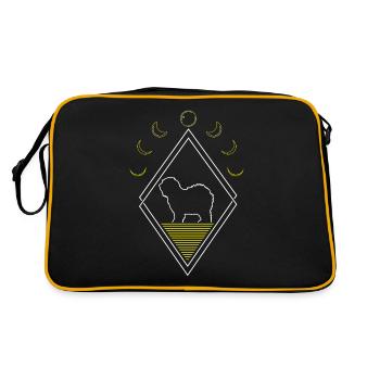 Vieux berger anglais Bobtail abstrait - Sac Retro - noir/or - Dos