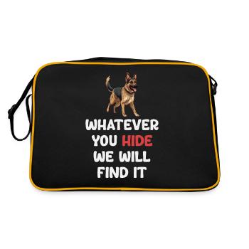 Whatever they hide, we will - Retro Bag - black/gold - Back
