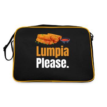 Lumpia, Bitte. Pinoy Shanghai Lover Adobo - Retro Tasche - Schwarz/Gold - Hinten