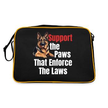 Soutenez les pattes que les lois - Sac Retro - noir/or - Dos