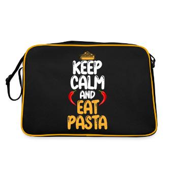 Cadeaux pour les amateurs de pâtes - Sac Retro - noir/or - Dos