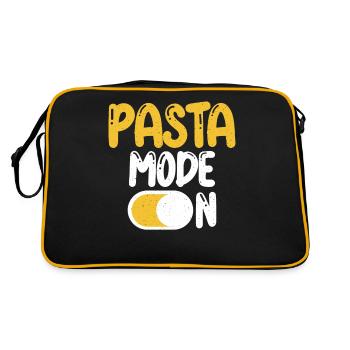 Cadeaux pour les amateurs de pâtes - Sac Retro - noir/or - Dos