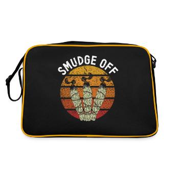 Smudge Sage Feather Spiritual Smudging - Retro Bag - black/gold - Back