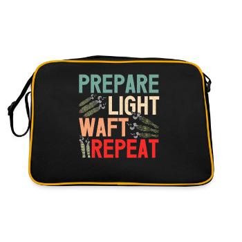 Smudge Sage Feather Spiritual Smudging - Retro Bag - black/gold - Back