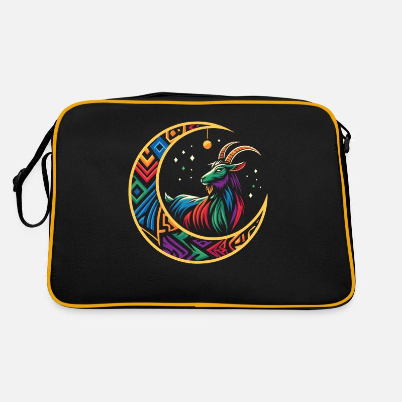 Ziege Stammes Moon Retro Tasche