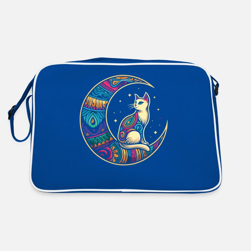 Cat Tribal Moon Retro Bag