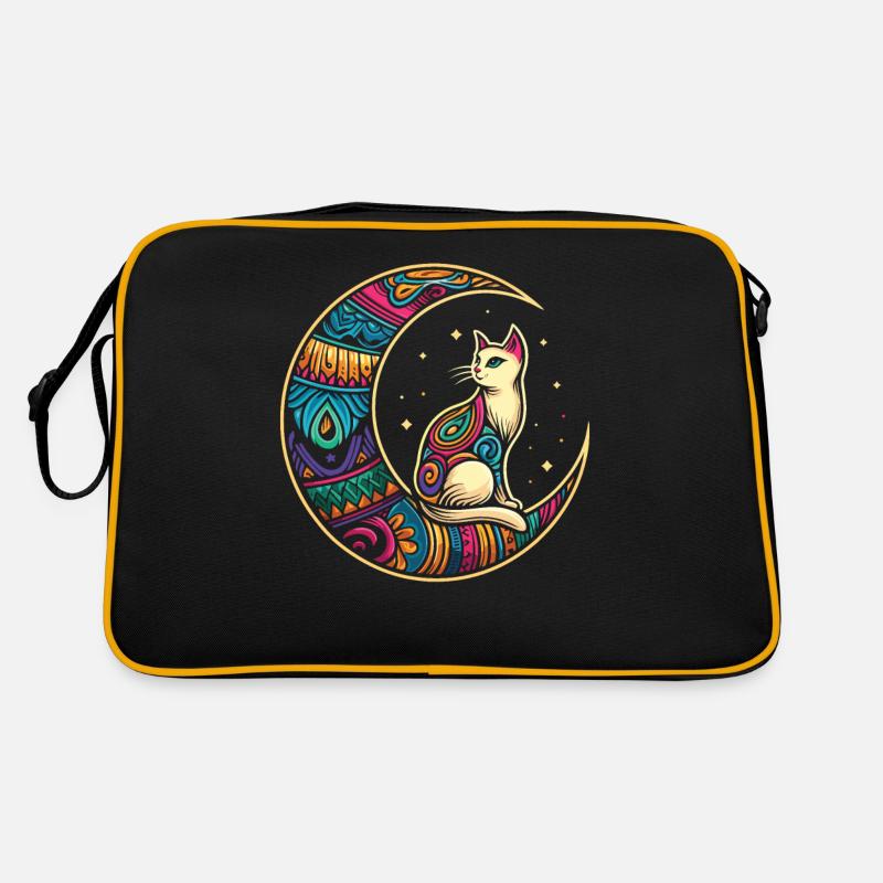 Katze Stammes Moon Retro Tasche