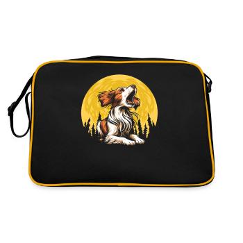 Épagneul breton Moon Hurlement - Sac Retro - noir/or - Dos