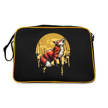 Hurlement de la lune du renard - Sac Retro - noir/or - Dos