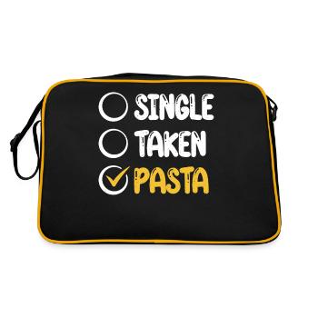 Cadeaux pour les amateurs de pâtes - Sac Retro - noir/or - Dos