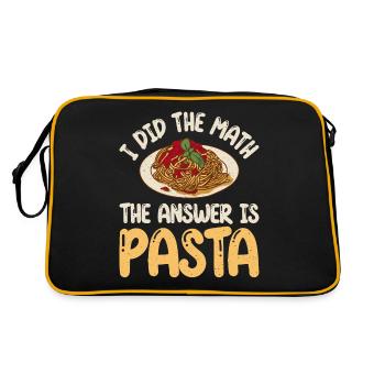 Cadeaux pour les amateurs de pâtes - Sac Retro - noir/or - Dos