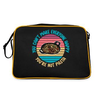 Cadeaux pour les amateurs de pâtes - Sac Retro - noir/or - Dos