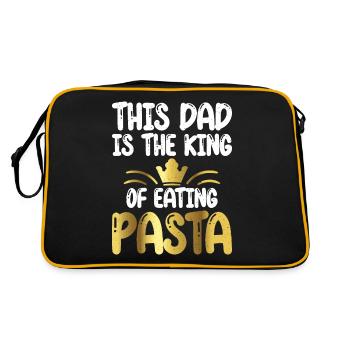 Cadeaux pour les amateurs de pâtes - Sac Retro - noir/or - Dos