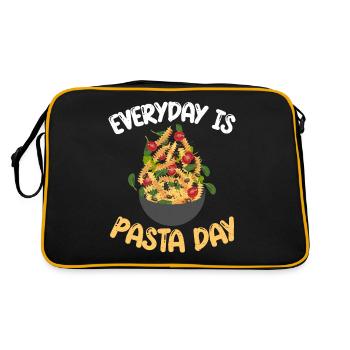 Cadeaux pour les amateurs de pâtes - Sac Retro - noir/or - Dos