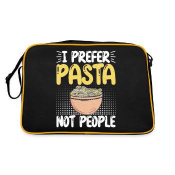 Cadeaux pour les amateurs de pâtes - Sac Retro - noir/or - Dos