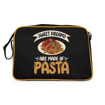Cadeaux pour les amateurs de pâtes - Sac Retro - noir/or - Dos