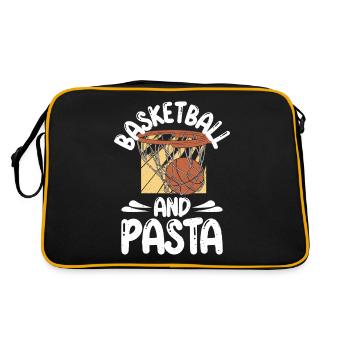 Cadeaux pour les amateurs de pâtes - Sac Retro - noir/or - Dos