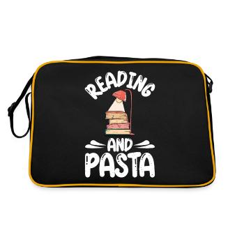 Cadeaux pour les amateurs de pâtes - Sac Retro - noir/or - Dos
