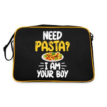 Cadeaux pour les amateurs de pâtes - Sac Retro - noir/or - Dos