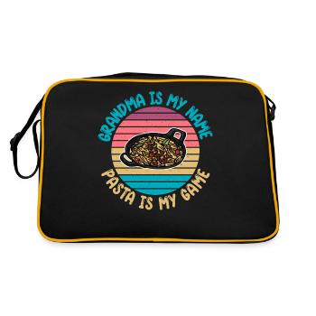Cadeaux pour les amateurs de pâtes - Sac Retro - noir/or - Dos