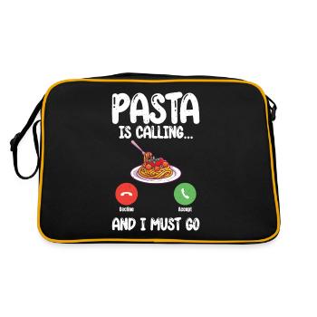 Cadeaux pour les amateurs de pâtes - Sac Retro - noir/or - Dos