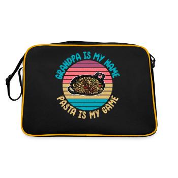 Cadeaux pour les amateurs de pâtes - Sac Retro - noir/or - Dos