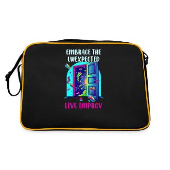 Théâtre d’improvisation Embrassez l’inattendu : Improvisation en direct - Sac Retro - noir/or - Dos