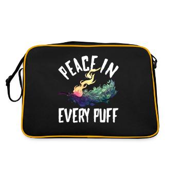 Smudge Sage Feather Spiritual Smudging - Retro Bag - black/gold - Back