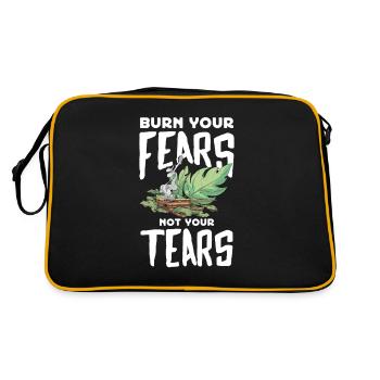 Smudge Sage Feather Spiritual Smudging - Retro Bag - black/gold - Back