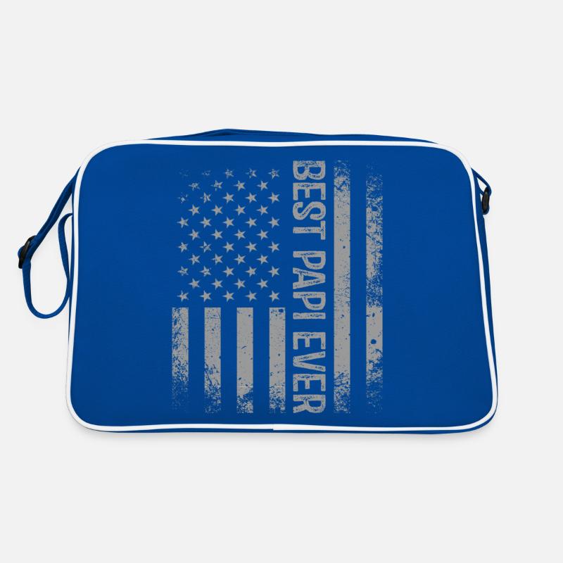 Bester Papi aller Zeiten Vatertag der US-amerikanischen Flagge Retro Tasche
