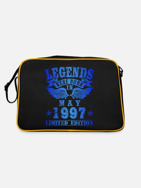 Legends were born in May 1997 Birthday - Retro Bag - black/gold - Back