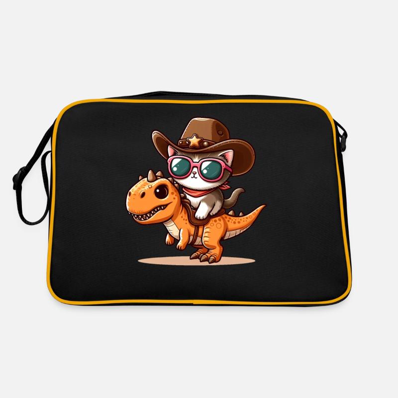 Dinosaure Et Chat, T-Rex, Propriétaire De Chat Sac Retro